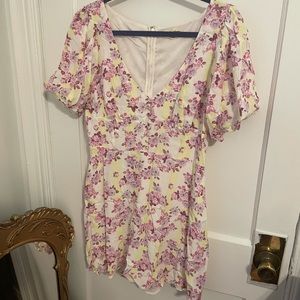 For Love & Lemons Puff Sleeve Mini Dress